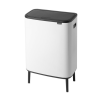 Koš na dotik BO HI, 2 x 30 l, bela, Brabantia