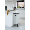 Koš na dotik BO HI, 2 x 30 l, bela, Brabantia