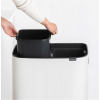Koš na dotik BO HI, 2 x 30 l, bela, Brabantia