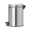 Koš za smeti s pedalom NEWICON, 5 l, odporen proti prstom, mat jeklo, Brabantia