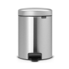 Koš za smeti s pedalom NEWICON, 5 l, odporen proti prstom, mat jeklo, Brabantia
