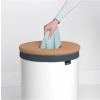 Koš za perilo, 60 l, s plutastim pokrovom, bela, Brabantia