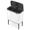 Koš na dotik BO, 11 + 23 l, bela, Brabantia