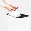 Koš na dotik BO, 11 + 23 l, bela, Brabantia