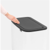 Koš na dotik BO, 11 + 23 l, bela, Brabantia