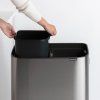 Koš na dotik BO, 2 x 30 l, mat jeklo, Brabantia