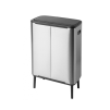 Koš na dotik BO, 2 x 30 l, mat jeklo, Brabantia