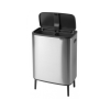 Koš na dotik BO, 2 x 30 l, mat jeklo, Brabantia
