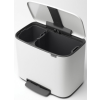 Koš za smeti s pedalom BO, 11 + 23 l, bela, Brabantia