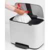 Koš za smeti s pedalom BO, 11 + 23 l, bela, Brabantia