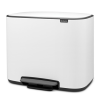 Koš za smeti s pedalom BO, 11 + 23 l, bela, Brabantia