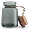 Kuhinjski kozarec za shranjevanje iz dimljenega stekla Silhouette 1,5 l Eva Trio