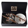 Skodelica za kosmiče CHERRY BLOSSOM 400 ml, set 2 kosov, s palčkami, MIJ