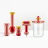 Kuhinjski kozarec za shranjevanje 100 COLLECTION, 1 l, roza, steklo, Alessi