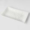 Servirni krožnik WHITE BLOSSOM, 33 x 19 cm, MIJ
