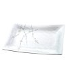 Servirni krožnik WHITE BLOSSOM, 33 x 19 cm, MIJ