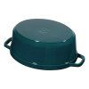 Casserole kozica ,31 cm, morsko modra barva, lito železo, Staub