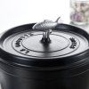 Ročaj pokrova FISH, srebrn, Staub