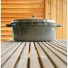 Casserole kozica 26 cm, grafitno siva, lito železo, Staub