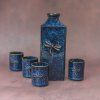 Sake set DRAGONFLY, 5 kosov, modra barva, MIJ
