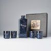 Sake set DRAGONFLY, 5 kosov, modra barva, MIJ