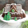 Pekač za šarkelj GINGERBREAD HOUSE, srebrna, Nordic Ware