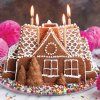 Pekač za šarkelj GINGERBREAD HOUSE, srebrna, Nordic Ware