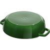 Casserole kozica, 24 cm, samotesnilni pokrov, lito železo, bazilika, Staub