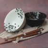 Jedilna skleda SILVER SAKURA, set 2 kosov, 500 ml, z jedilnimi palčkami, MIJ