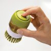 Ščetka za posodo z dozirnikom za pomivanje posode PALM SCRUB, siva, Joseph Joseph