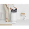 Koš za perilo, 60 l, s plastičnim pokrovom, bela, Brabantia