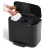 Koš za smeti s pedalom BO, 3 x 11 l, črne barve, Brabantia