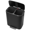 Koš za smeti s pedalom BO, 2 x 30 l, črne barve, Brabantia
