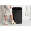 Koš za smeti s pedalom BO, 2 x 30 l, črne barve, Brabantia