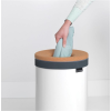 Koš za perilo, 35 l, s plutastim pokrovom, bela, Brabantia