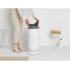 Koš za perilo, 35 l, s plastičnim pokrovom, bela, Brabantia