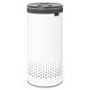 Koš za perilo, 35 l, s plastičnim pokrovom, bela, Brabantia