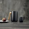 Vakuumski termo vrč z lesenim ročajem Nordic kitchen črna 1,0 l Eva Trio