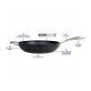 Ponev z nelepljivim premazom NEVERSTICK2, 28 cm, eloksiran aluminij, Eaziglide