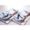 Sushi set BLUE AND WHITE SAKURA, 6 kosov, MIJ