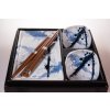 Sushi set BLUE AND WHITE SAKURA, 6 kosov, MIJ