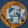 Sushi set BLUE AND WHITE SAKURA, 6 kosov, MIJ