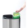 Koš na dotik TOUCH BIN NEW, 23 + 10 l, jeklo mat, Brabantia