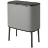 Koš za smeti Touch BO TOUCH BIN, 3 x 11 l, mineralno siv, Brabantia