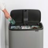 Koš za smeti Touch BO TOUCH BIN, 3 x 11 l, mineralno siv, Brabantia