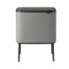 Koš za smeti Touch BO TOUCH BIN, 3 x 11 l, mineralno siv, Brabantia