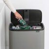 Koš za odpadke na dotik BO TOUCH BIN 11 + 23 l, mineralno siv, Brabantia