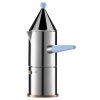 Moka kafetiera LA CONICA, 150 ml, moder ročaj, Alessi