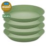Plastični globok krožnik CONNECT, set 4 kosov, 24 cm, naravno zeleno listnato, Koziol