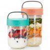 Lonček za kosilo JAR TO GO, 600 ml, koral, Lékué